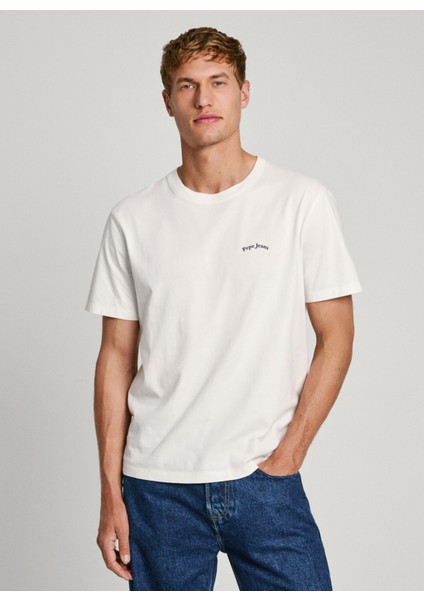 Bisiklet Yaka Kırık Beyaz Erkek T-Shirt PM509636-803 Somerton Tee fiyatları