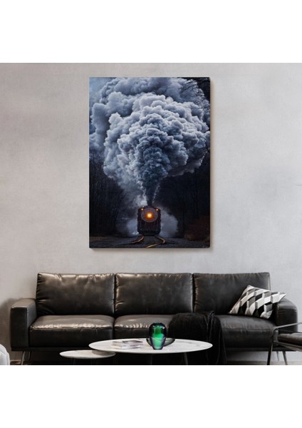 - Gri Dumanı ile Kara Tren TABLOSU-6015