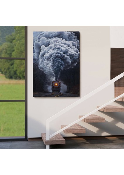 - Gri Dumanı ile Kara Tren TABLOSU-6015 fırsatları