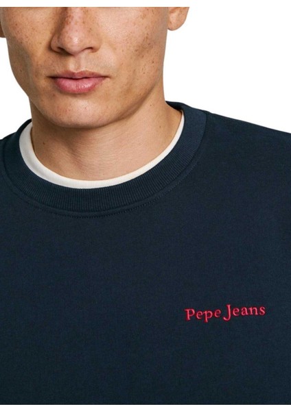 Bisiklet Yaka Lacivert Erkek Sweatshırt PM582723-594 Axel Crew fiyatları