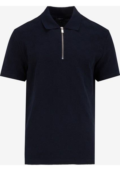 Lacivert Erkek Basic Polo T-Shirt F5SM-TST 2734