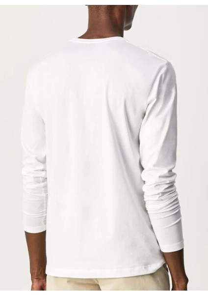 Bisiklet Yaka Beyaz Erkek T-Shirt PM508209-800 Eggo Long fiyatları