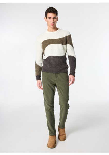 Normal Bel Normal Paça Slim Fit Yeşil Erkek Pantolon PSI1283SS