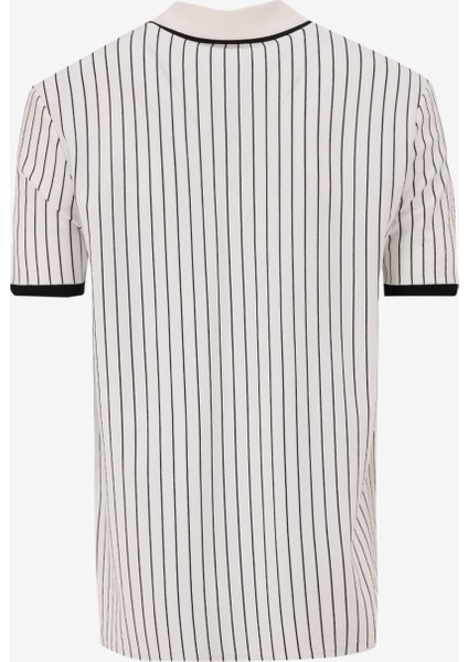 Polo Yaka Basic Çizgili Beyaz Erkek Kazak F5SM-KZK 2074 fiyatları