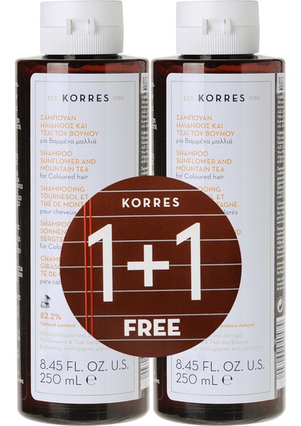 Sunflower & Mountain Tea Shampoo 250 ml 1+1