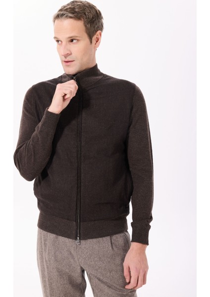 Slim Fit Koyu Kahve Erkek Ceket HM703256 modelleri