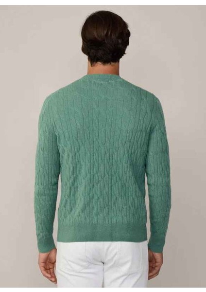 Bisiklet Yaka Slim Fit Yeşil Erkek Kazak HM703241 modelleri