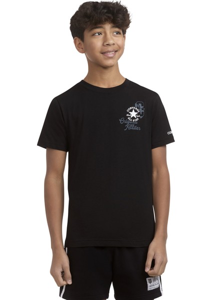 Baskılı Siyah Erkek Çocuk T-Shirt 9CG911-023-CNVB Retro Front Back Lo fiyatları