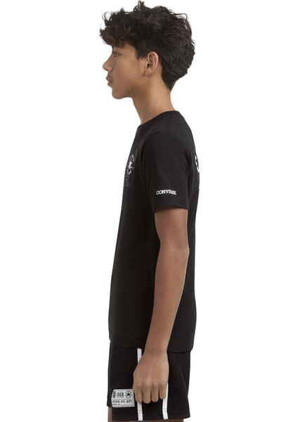 Baskılı Siyah Erkek Çocuk T-Shirt 9CG911-023-CNVB Retro Front Back Lo modelleri