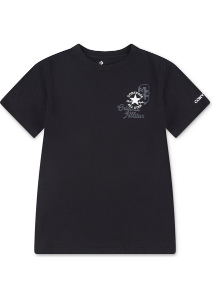 Baskılı Siyah Erkek Çocuk T-Shirt 9CG911-023-CNVB Retro Front Back Lo indirimleri