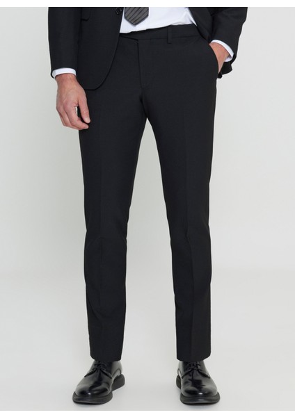 Normal Bel Slim Fit Siyah Erkek Takım Elbise ACE030252249_SYH