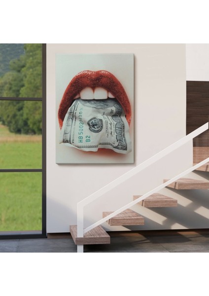 - Ağzın Da Dolar Olan Kadın Duvar TABLOSU-6260 fırsatları