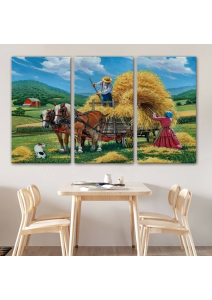 - At Arabasına Saman Yükleyen Köylüler Duvar TABLOSU-6531 modelleri