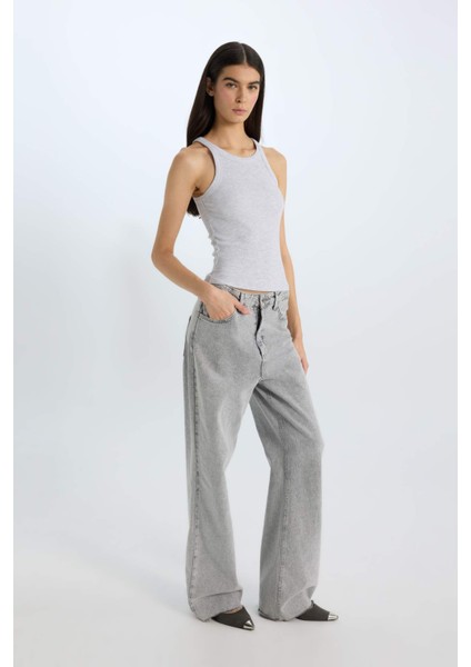 Slim Fit Dar Kesim Halter Yaka Basic Düz Fitilli Kaşkorse Atlet E2176AX25SP fiyatları