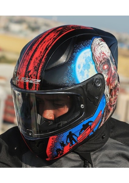 Ls2 Rapıd 2 Race Zombıe Kapalı Motosiklet Kaskı Şeffaf Camlı modelleri