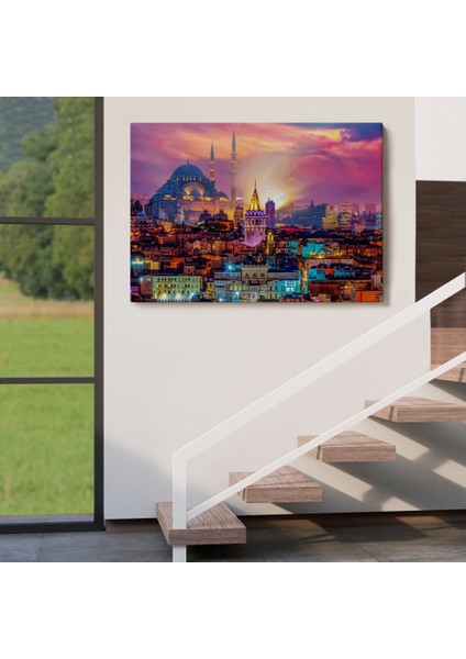 - Galata Kulesi Sultan Ahmet Camii ve Şehir Manzara TABLOSU-6514 fırsatları