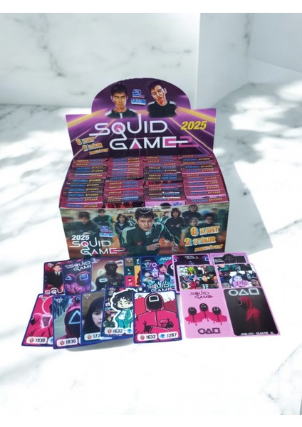 Squid Game 2. Sezon Özel | 10 Kutu Içinde Toplam 60 Kart 20 Stickers Oyun Kartları modelleri