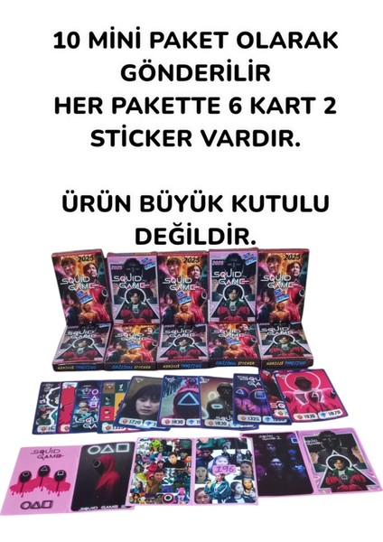 Squid Game 2. Sezon Özel | 10 Kutu Içinde Toplam 60 Kart 20 Stickers Oyun Kartları indirimleri