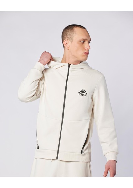 Fabio Full Zip Erkek Ekru Regular Fit Fermuarlı Eşofman Üstü fırsatları