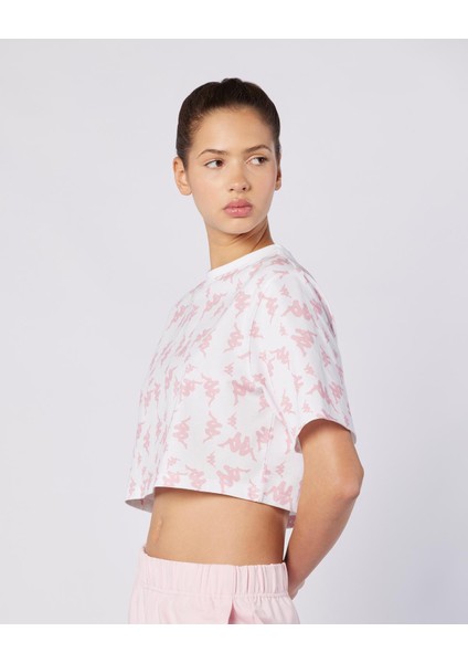 Miran Tee Kadın Beyaz-Pembe Regular Fit Tişört modelleri