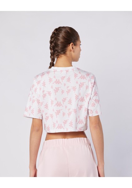 Miran Tee Kadın Beyaz-Pembe Regular Fit Tişört indirimleri