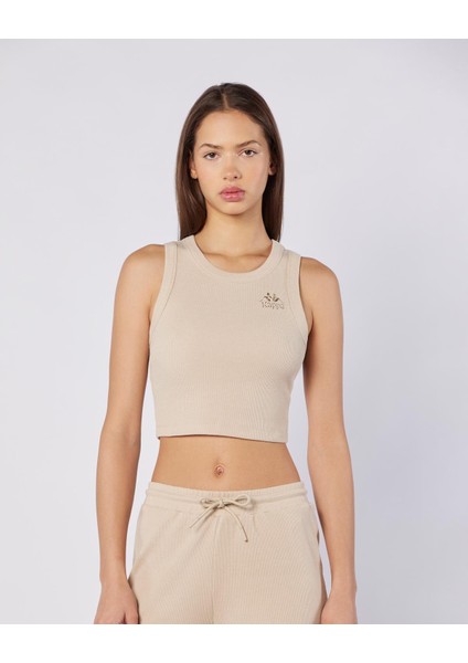 Leda Tank Kadın Bej Regular Fit Atlet