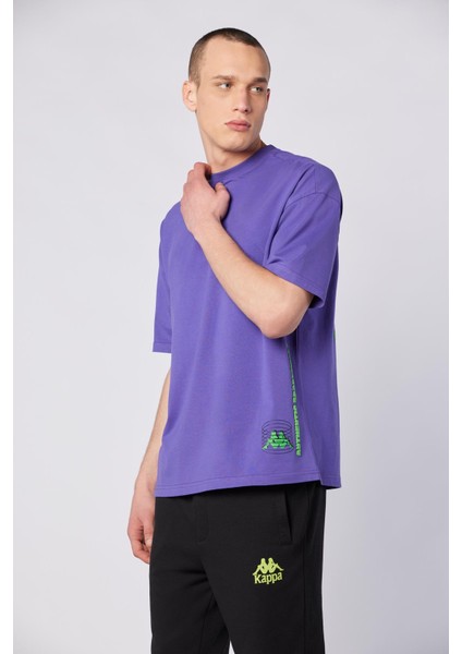 Bento Tshirt Erkek Mor Regular Fit Tişört