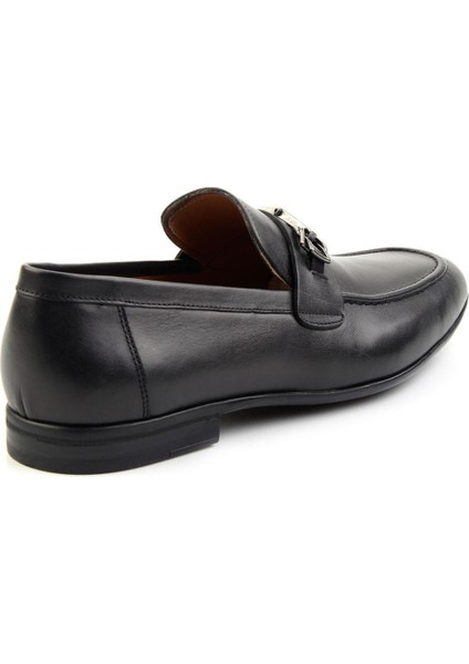 Siyah Leather Erkek Casual Ayakkabı E01758239803