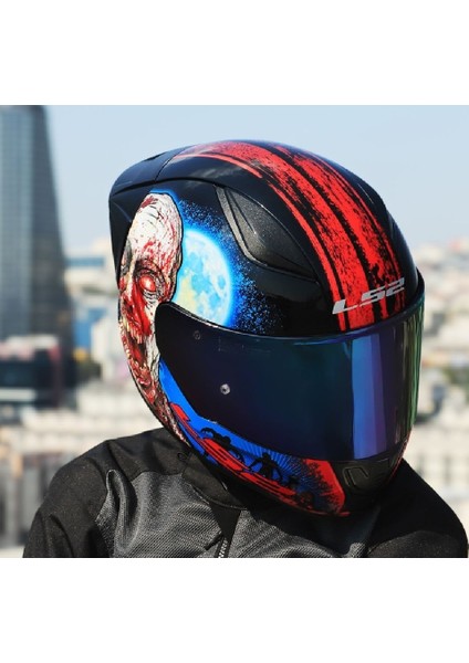 Rapıd 2 Race Zombıe Kapalı Motosiklet Kaskı Gökkuşağı Camlı modelleri