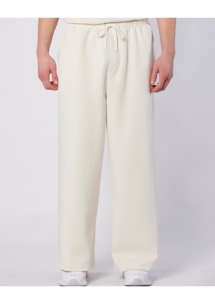 Porte Pant Erkek Ekru Comfort Fit Eşofman Altı