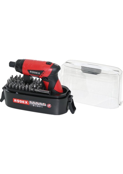 53PCS Bits Uç Şarjlı Vidalama - Tornavida Rpm 210 1/4" 6.35MM 3.6V DC-1.5A Li-Ion Pil Şeff Pls.çanta RDX-308