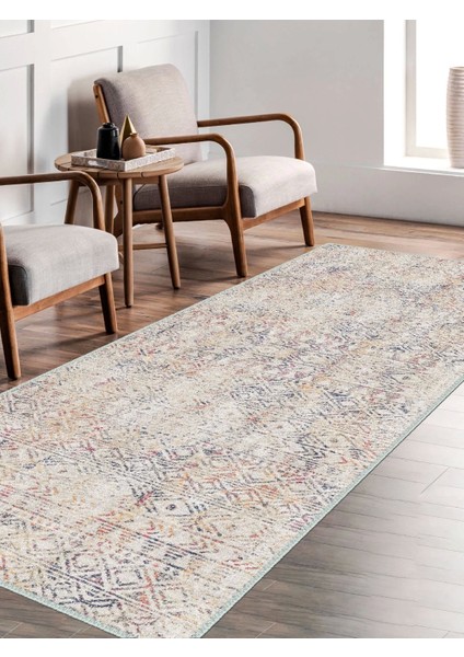 Vintage Desenli Halı, Pamuk Dokuma Pamuklu Taban Dekoratif Halı Kilim 86 fırsatları