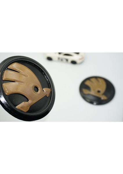 Skoda Ön Kaput ve Bagaj Yeni Nesil Parlak Siyah Logo Amblem