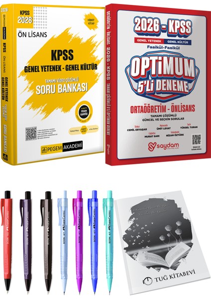 2026 Kpss Ön Lisans Soru Bankası Video Çözümlü / Ortaöğretim ve Önlisans 5 Deneme
