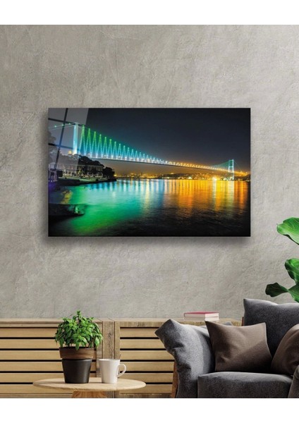 Istanbul Boğazı Manzara 4mm Dayanıklı Cam Tablo Temperli Cam fiyatları