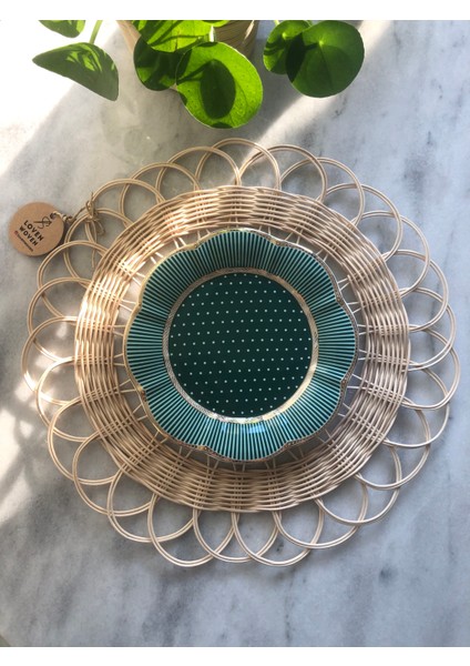Nebula Rattan Bambu Amerikan Servis Duvar Dekoru Doğal Renk
