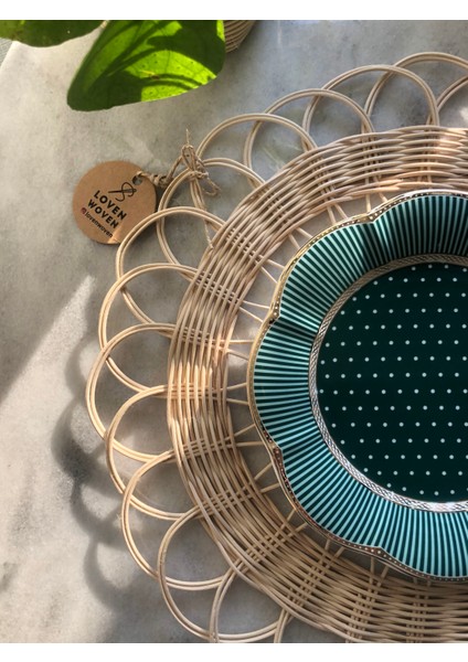 Nebula Rattan Bambu Amerikan Servis Duvar Dekoru Doğal Renk
