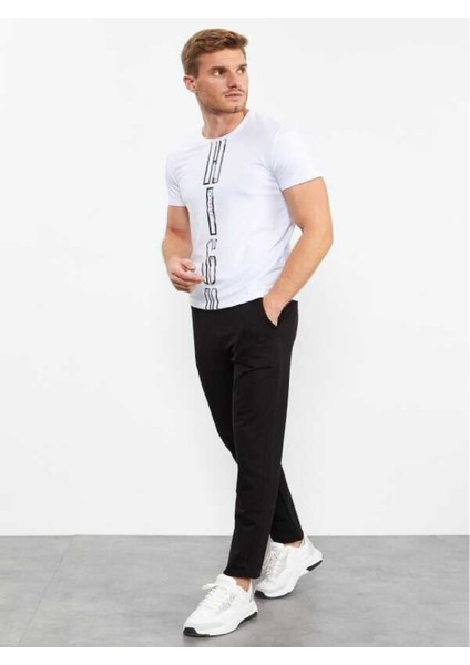 Erkek Siyah Düz Paça Eşofman Altı 2001-02