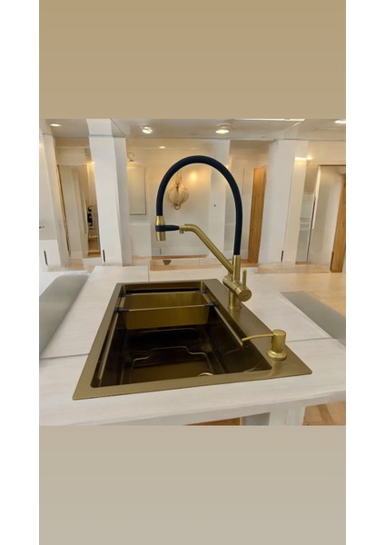 Türkiye Alman Kalitesi 2025 Premium Gold Arıtmalı Eviye 72X46 cm