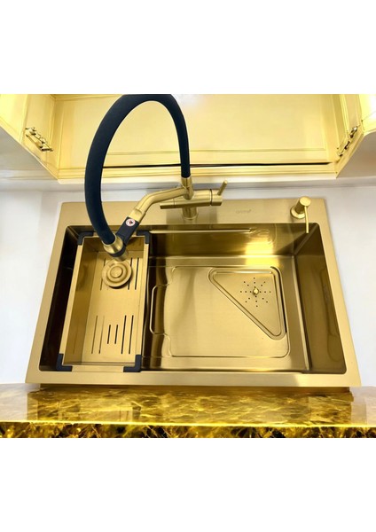Türkiye Alman Kalitesi 2025 Premium Gold Arıtmalı Eviye 72X46 cm fiyatları