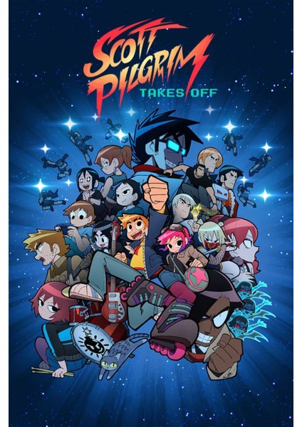 Scott Pilgrim Takes Off (2023) 2 ( Tv - Dizi ) Folyo Afiş - Poster ( 35 cm x 50 cm )