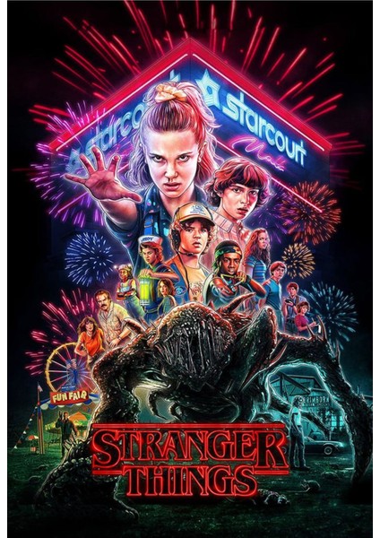 Stranger Things (2016) 3 ( Tv - Dizi ) Folyo Afiş - Poster ( 35 cm x 50 cm )