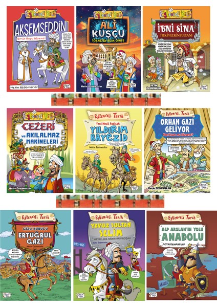 Metin Özdamarlar-4.5.6.sınıf-Akşemseddin-Ömür Boyu Öğrenci, Ibni Sina, Ali Kuşçu,cezeri ve Akılalmaz Makineleri(9kitap)