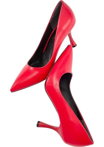 Kadın 8 cm Topuklu Ayakkabı Kırmızı
