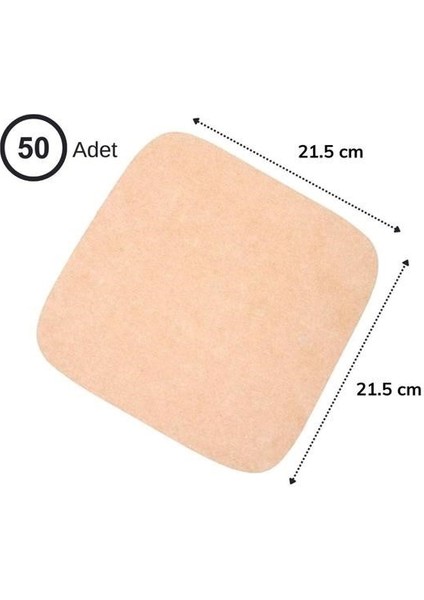 50 Adet Air Fryer Pişirme Kağıdı Deliksiz Düz Kare Model modelleri
