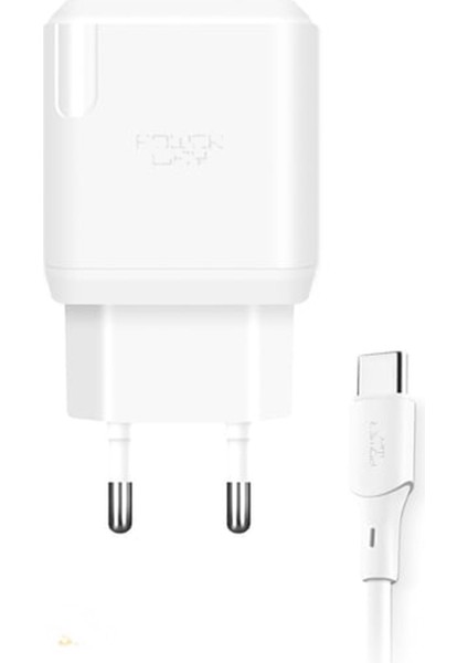 Infinix Hot 30 Ile Ile Uyumlu - 18W Qc 3.0 Type C Hızlı Şarj Aleti ve Type C Kablo QCT30