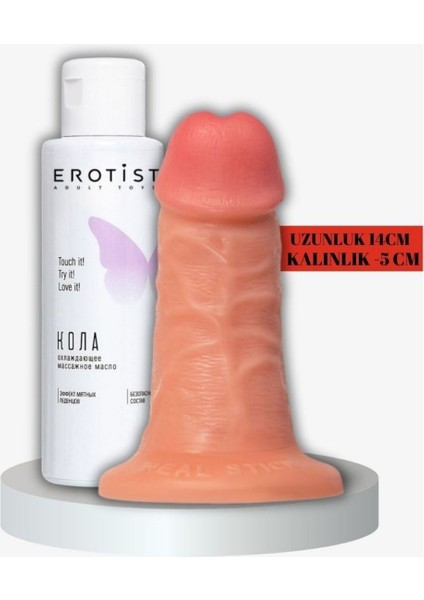 Kola Aromalı Cinsel Jel ve Caliber 14 cm Yapay Penis Seti - 5 cm Kalınlıkta, Gerçekçi His 983003 fiyatları