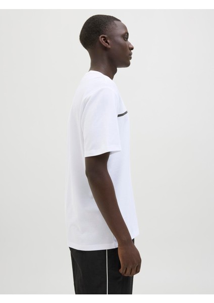 Jcofusıon Full Brandıng Tee Ss Crew Noos Erkek Beyaz Tshirt 12273120-01