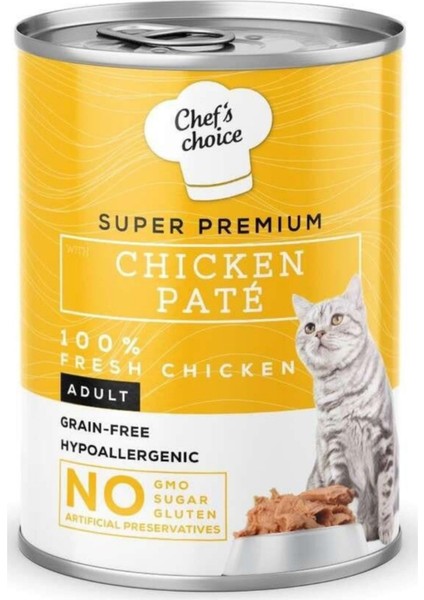 Tavuklu Tahılsız Ezme Yetişkin Kedi Konservesi 400gr - 6 Adet