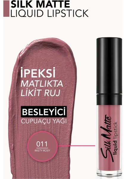 Silk Matte Yüksek Pigmentli & Mat Bitişli Nemlendirici Likit Ruj